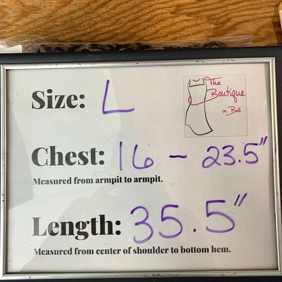 In Bloom L T-Back Chiffon Tank Top Animal Print Scoop Neck Sleeveless Tulip Back - Picture 8 of 11